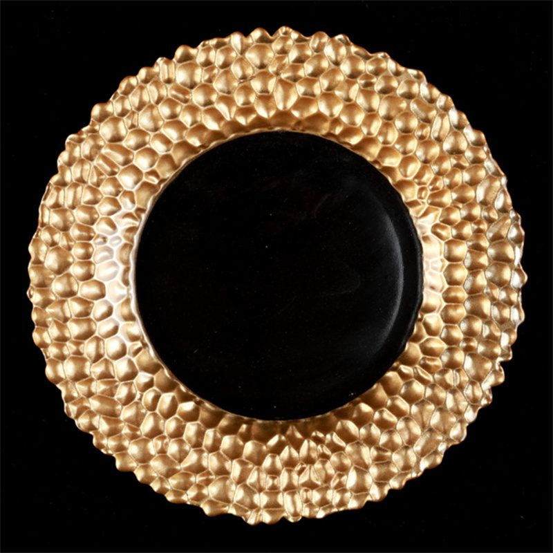 glass charger plate 1 Wholesale Glass Charger Plate PZ-060 - Image 1